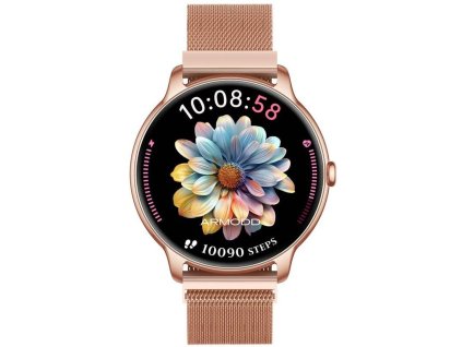 Slim s kovovým řemínkem Rose gold ARMODD