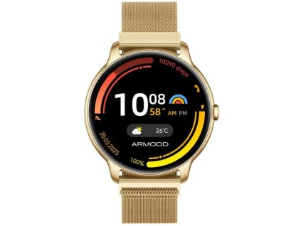 Slim s kovovým řemínkem Zlatá ARMODD