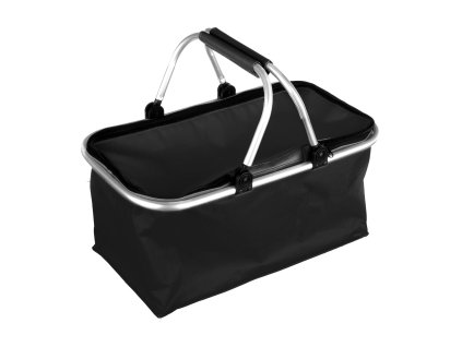 Košík kempingový skládací 48x24x28cm Al+polyester ČER