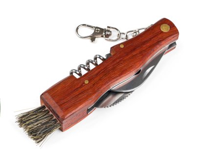 Nůž na houby AKCENT 7cm, se štětečkem, dřev.rukojeť
