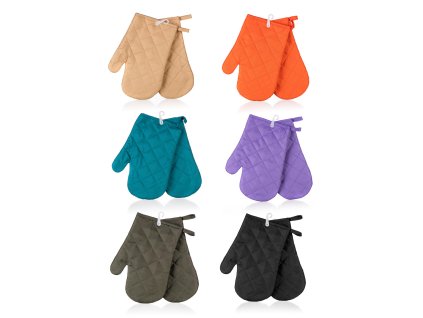 Chňapka PES 27x17cm SOLID s poutkem (2ks) mix barev