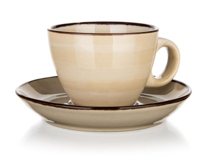 Šálek + podšálek  90ml PALAS keramický KRÉM