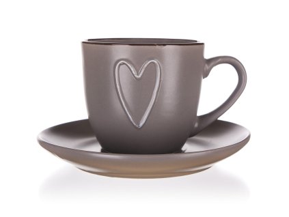 Šálek + podšálek 260ml HEART HN keramický