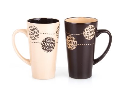 Hrnek 450ml COFFEE mix barev keramický