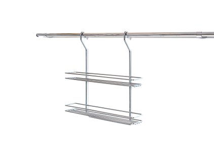 Polička závěsná VARIELLA 2 patra 37x37x9cm Cr