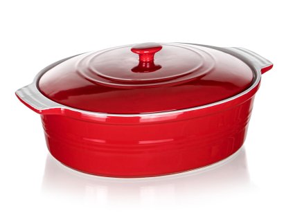 Forma zapékací ovál. 36,5x25cm s víkem CULINARIA keramická ČRV