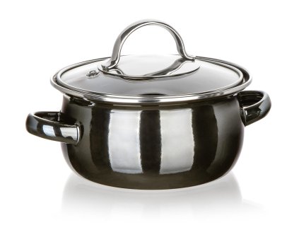 Hrnec + skl.poklice pr.14cm 0,71l METALLIC Black