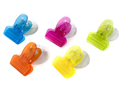 Klip s přísavkou, na papír, mix barev (5ks) ACASSA