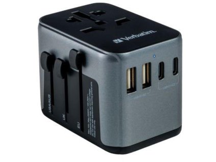 Uni.adaptér 6v1 PD 30W černá VERBATIM