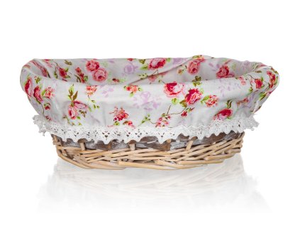 Košík ROSES kulatý 25x9cm proutěný