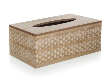 Krabička na papír.kapesníky 24x13x9,5cm BÍ ornament