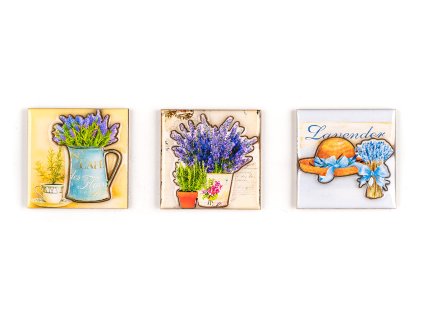 Magnetky LAVENDER (3ks) mix dekorů