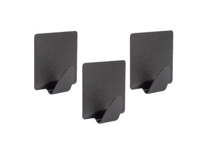 Háček samolepicí obdél.ocel ČER (3ks)