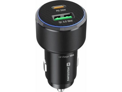 Adaptér USB-C PD + USB-A 38W SWISSTEN