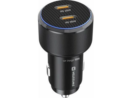Adaptér 2x USB-C PD 50W SWISSTEN