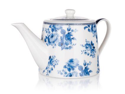 Konvice 1l BLUE FLOWER keramická