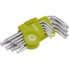 EXTOL CRAFT 66010 L-klíče TORX, sada 9ks, T 10-50mm, krátké, vrtané