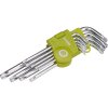 EXTOL CRAFT 66011 L-klíče TORX, sada 9ks, T 10-50mm, vrtané