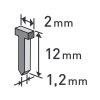 EXTOL PREMIUM 8852404 hřebíky, balení 1000ks, 12mm, 2,0x0,52x1,2mm