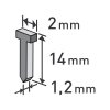 EXTOL PREMIUM 8852405 hřebíky, balení 1000ks, 14mm, 2,0x0,52x1,2mm