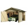 dřevěná garáž KARIBU 54133 28 mm natur