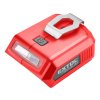 EXTOL PREMIUM 8891896 nabíječka aku pro USB zařízení, se světlem, SHARE20V, bez baterie, 5V/2A