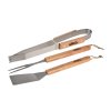 Nářadí grilovací BBQ nerez, dřev.ruk.ojeť sada 3díl.