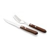 Příbor steakový BBQ (6+6ks) nerez, dřev.rukojeť tm.