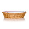 Miska sada 2díl. pr.20,5cm ROSE, v košíku, keramika/proutí