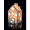 Dekorace LED DOMEČEK porcelán.BÍ (var.1)