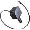 145W nab.do auta 2xUSB-C/USB-A+kabUGREEN