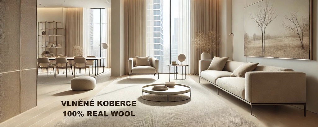 Vlněné koberce 100% REAL WOOL