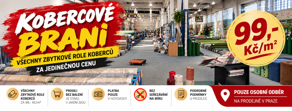 Kobercové braní – zbytkové role koberců za 99 Kč/m² | Euro Koberce