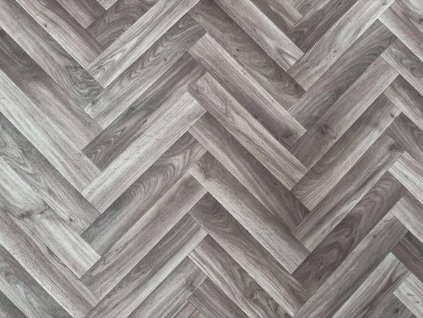 PVC - Iconik Chevron oak light  4m šíře