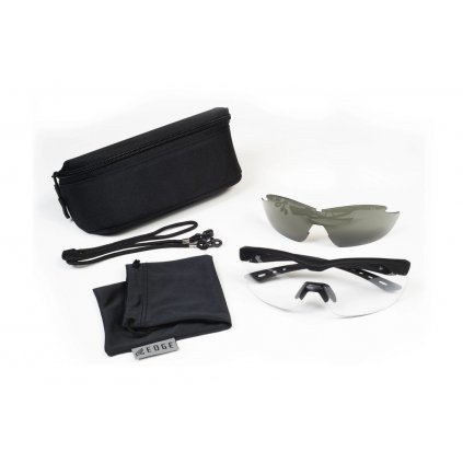 EDGE Tactical OVERLORD balistické brýle - sada čirý a tmavý zorník  Sada dvou zorníků (G-15 Tmavý a čirý), ochranné balistické brýle s technologií VaporShield