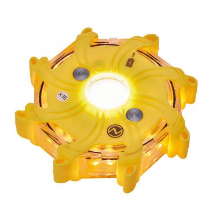 Nightsearcher PULSAR výstražný LED blikač žlutý, nabíjecí