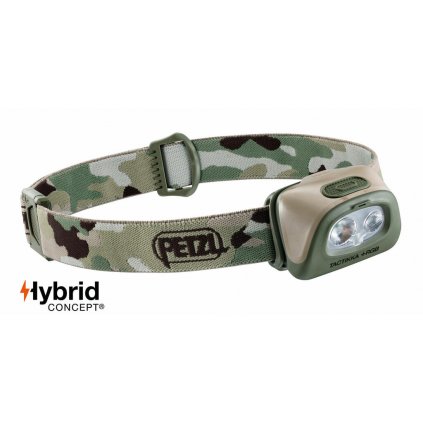 PETZL TACTIKKA Hybrid + RGB, camo, bez Aku, 3AAA baterie