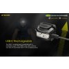NITECORE NU35 čelovka, USB nabíjecí, CREE XP-G3 S3 LED, 460 lm, duální zdroj (590 mAh integrovaný aku, nebo 3x AAA)
