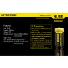 NITECORE RCR123A nabíjecí Li-Ion aku, 650mAh 3,7V 2,4Wh