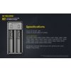 NITECORE UI2 Inteligentní nabíječ s USB zdrojovým kabelem pro 2x Li-Ion,IMR akumulátory