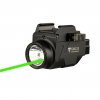 Taktická  nabíjecí LED svítilna 800lm se zeleným laserem a integrovanou montáží na rail