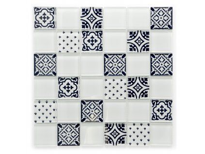 3649 sklenena mozaika vicebarevna patchwork 48x48x8mm