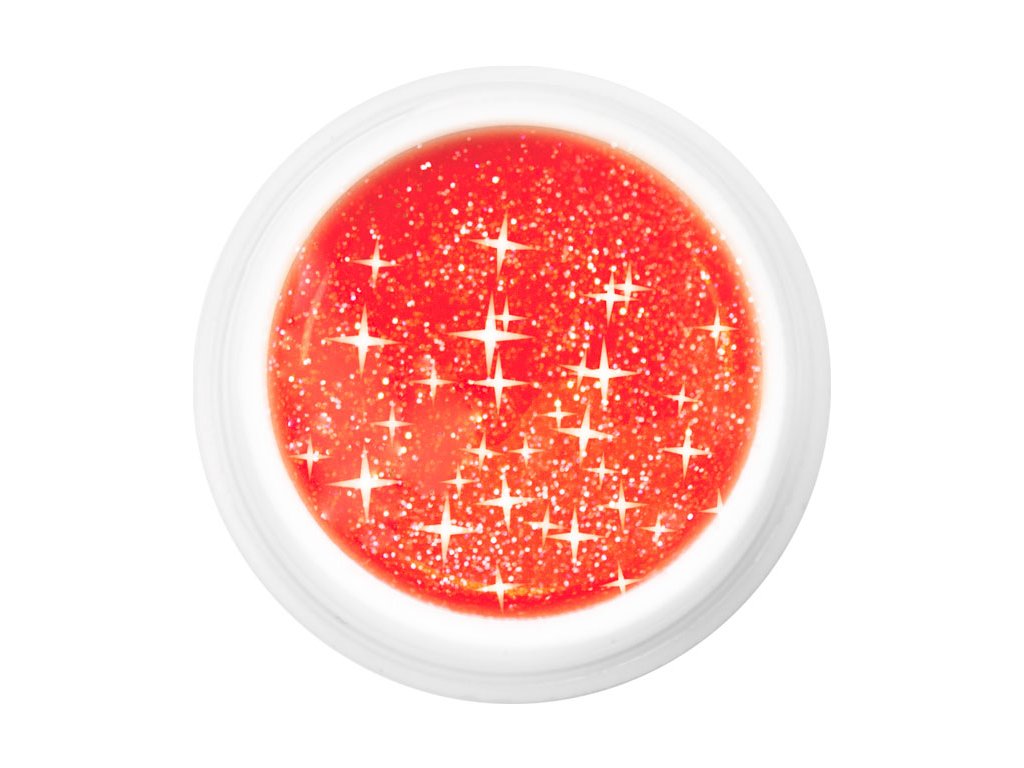 EBD 576 - Extra Quality Color Gel - Glitter Series SPARKLING ORANGE, 5g (silver line)