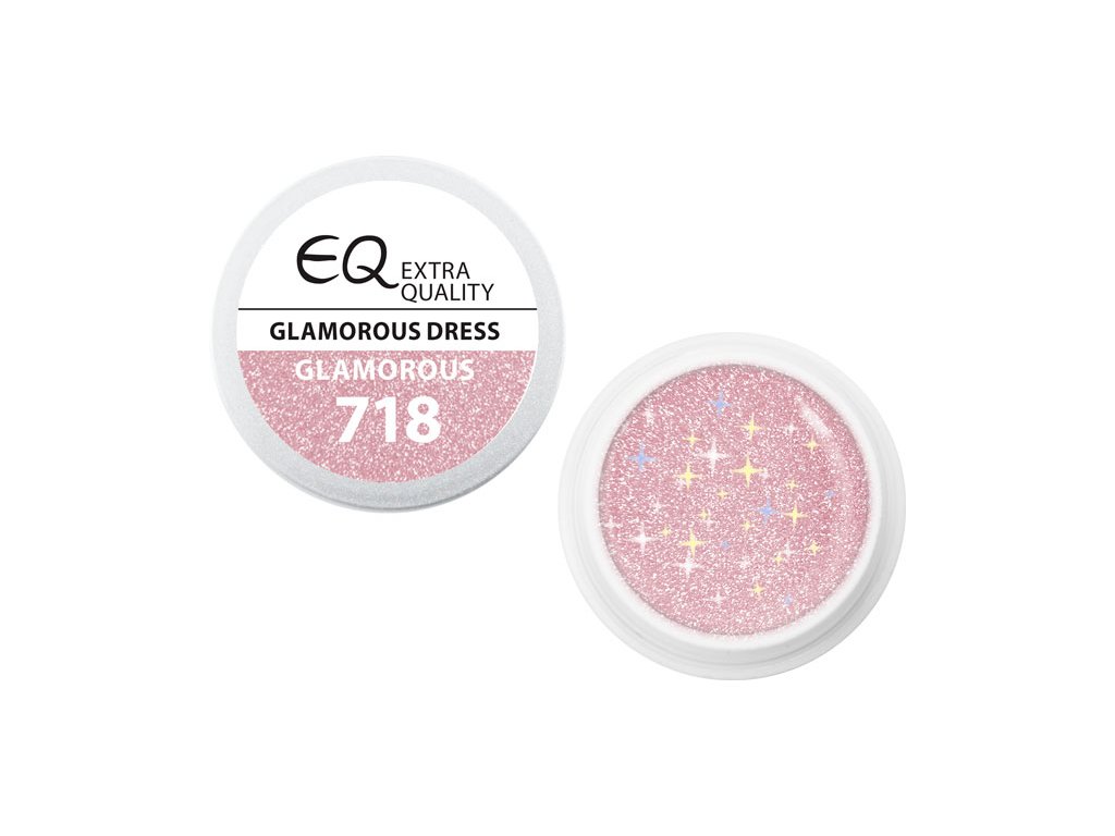 EBD 718 - Extra Quality Color Gel - GLAMOROUS DRESS, 5g (silver line)