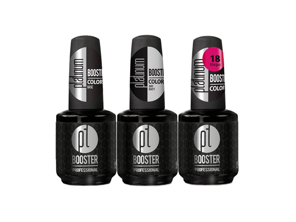 Platinum BỘ THỬ NGHIỆM LED-tech BOOSTER COLOR 3x15ml - Base + DRY MATT Top + Color Morgan (18)