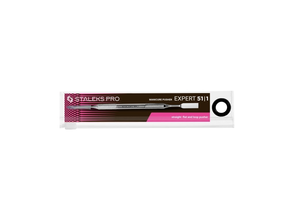 Staleks Manicure pusher EXPERT 51 TYPE 1 (straight  flat and loop pusher)