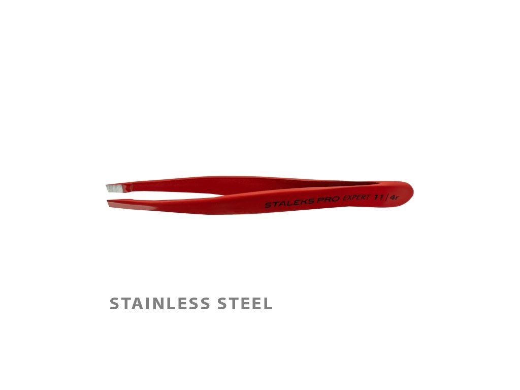 Staleks Nhíp nhổ lông mày EXPERT 11 TYPE 4r (slant).red