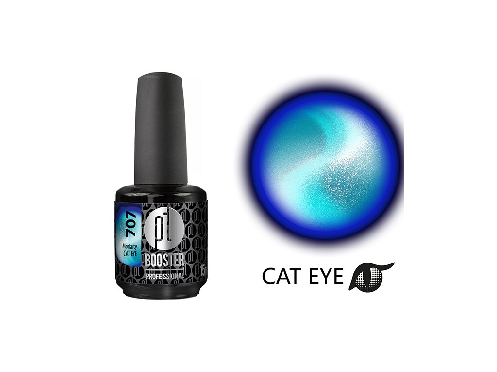 Platinum LED-tech BOOSTER COLOR - Cat Eye Glow - Moriarty (707), 15ml - Gel-lak BEZ PILOVÁNÍ