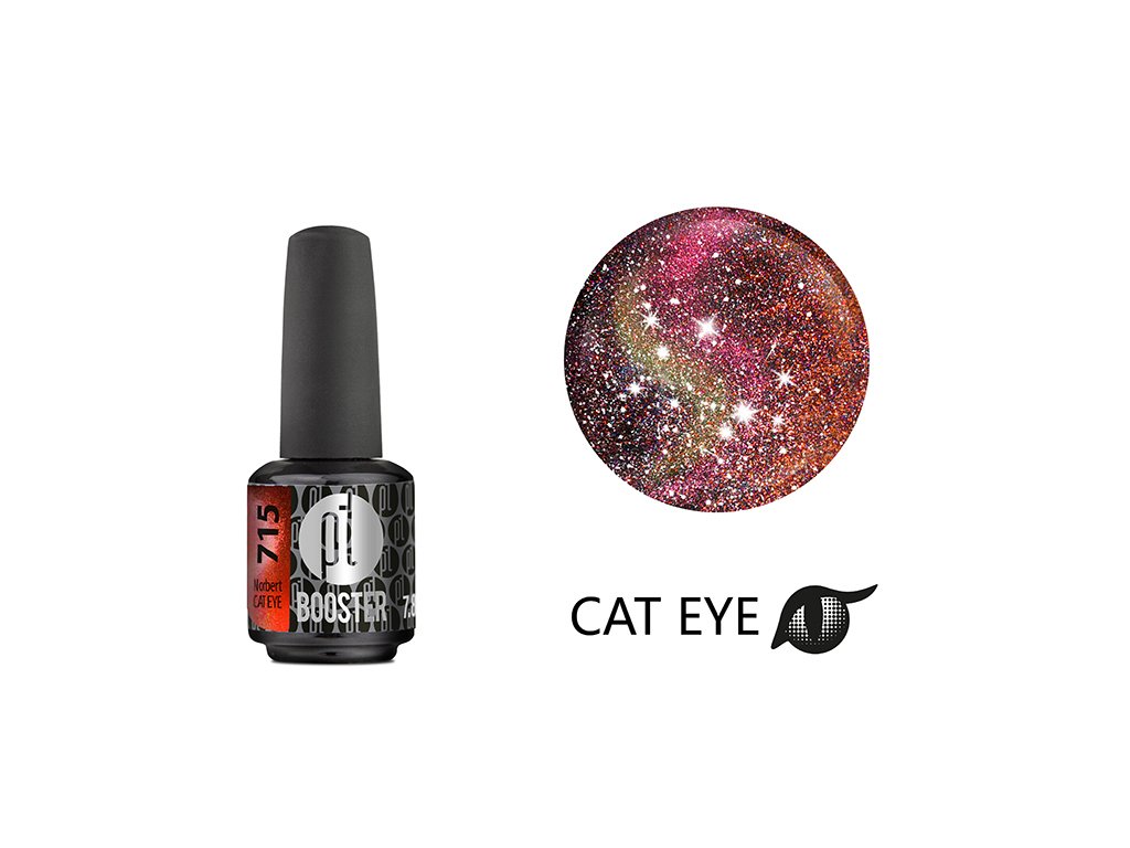 Platinum LED-tech BOOSTER COLOR - Cat Eye Dragon - Norbert (715), 7,8ml - Gel-lak BEZ PILOVÁNÍ