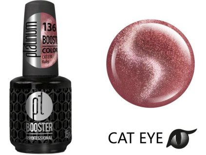 Platinum LED-tech BOOSTER COLOR Cat Eye Diamond Ruby (136), 15ml - Sơn-Gel KHÔNG MÀI